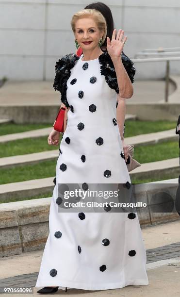 Fashion designer Carolina Herrera is seen arriving to the 2018 CFDA Fashion Awards at Brooklyn Museum on June 4, 2018 in New York City.