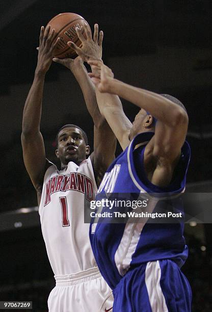 Sp/terps13 Date: November 12, 2007 Photographer: Toni L. Sandys/TWP Neg #: 195733 College Park, MD Maryland plays the Hampton Pirates in the CBE...