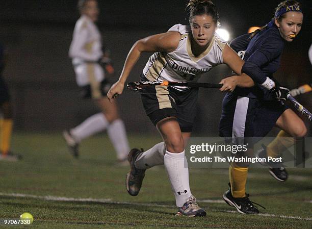 November 13, 2007 Photographer: Toni L. Sandys/TWP Neg #: 195838 Annapolis, MD Maryland state field hockey finals: 1A game is Poolesville vs....