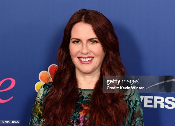 Actress Megan Mullally arrives at NBC's "Will & Grace" FYC Event at the Harmony Gold Theatre on June 9, 2018 in Los Angeles, California.