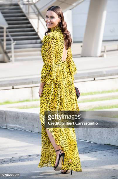 Model Irina Shayk is seen arriving to the 2018 CFDA Fashion Awards at Brooklyn Museum on June 4, 2018 in New York City.