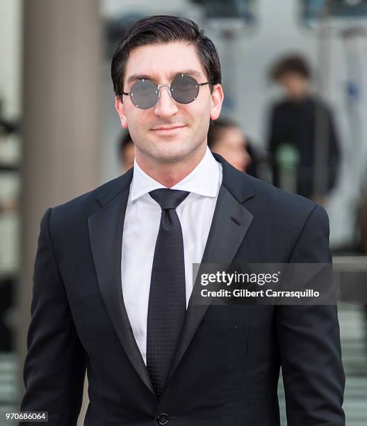 Olympic figure skater Evan Lysacek is seen arriving to the 2018 CFDA Fashion Awards at Brooklyn Museum on June 4, 2018 in New York City.