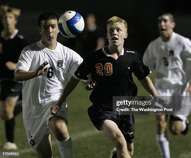 October 23,2007 Photographer: Toni L. Sandys/TWP Neg #: 195247 Clarksville, MD High School soccer Howard County Championship games at River HIll on...