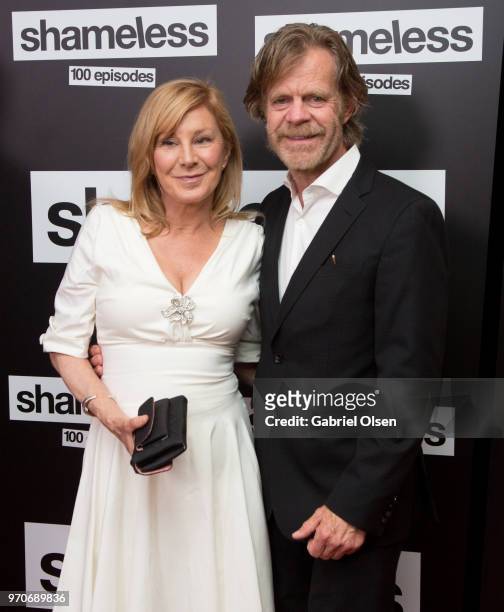 Chloe Webb and William H. Macy arrives for Showtime's "Shamelesss" 100 Episode Celebration at DREAM Hollywood on June 9, 2018 in Hollywood,...