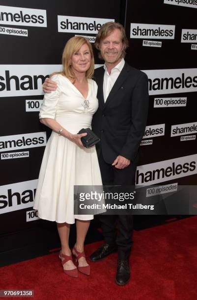 Actors Chloe Wbb and William H. Macy attend the celebration of the 100th episode of Showtime's "Shameless" at DREAM Hollywood on June 9, 2018 in...