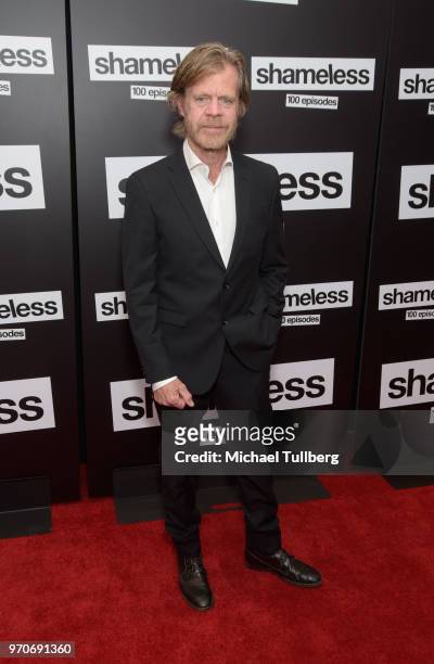 Actor William H. Macy attends the celebration of the 100th episode of Showtime's "Shameless" at DREAM Hollywood on June 9, 2018 in Hollywood,...