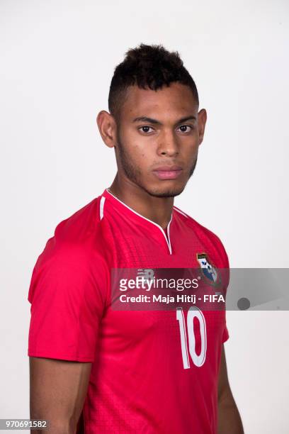 Ismael Diaz of Panama poses for a portrait during the official FIFA World Cup 2018 portrait session at the Saransk Olympic Training Center on June 9,...