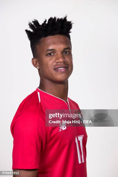 Luis Ovalle of Panama poses for a portrait during the official FIFA World Cup 2018 portrait session at the Saransk Olympic Training Center on June 9,...