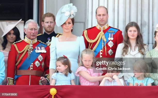 Meghan, Duchess of Sussex, Prince Charles, Prince of Wales, Prince Harry, Duke of Sussex, Catherine, Duchess of Cambridge, Princess Charlotte of...