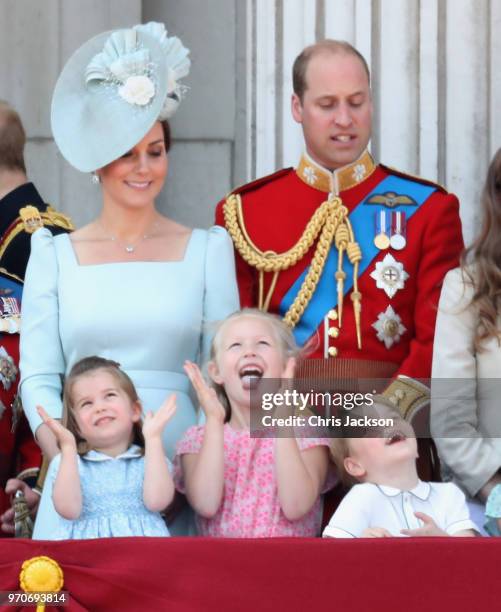 Prince Harry, Duke of Sussex, Catherine, Duchess of Cambridge, Princess Charlotte of Cambridge, Savannah Phillips, Prince George of Cambridge watch...