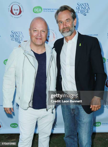 Actor Michael Chiklis and Dr. Jonathan E. Sherin attends the Opening Night Celebration Of Shakespeare's "Henry IV" at West Los Angeles VA...