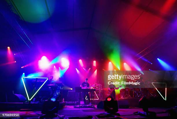 Performs onstage at This Tent during day 3 of the 2018 Bonnaroo Arts And Music Festival on June 9, 2018 in Manchester, Tennessee.