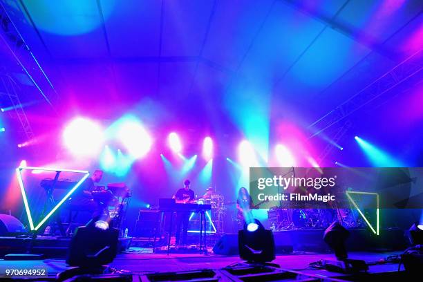 Performs onstage at This Tent during day 3 of the 2018 Bonnaroo Arts And Music Festival on June 9, 2018 in Manchester, Tennessee.