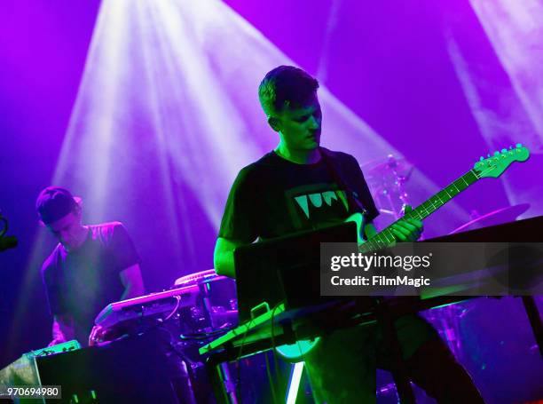 David Phipps and Hunter Brown of STS9 perform onstage at This Tent during day 3 of the 2018 Bonnaroo Arts And Music Festival on June 9, 2018 in...