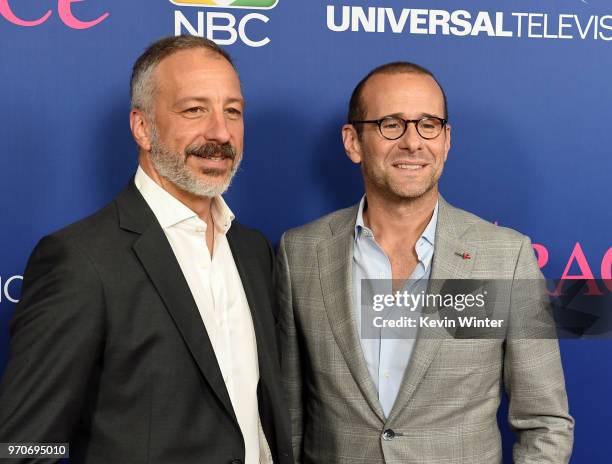 Co-creators/executive producers David Kohan and Max Mutchnick arrive at NBC's "Will & Grace" FYC Event at the Harmony Gold Theatre on June 9, 2018 in...