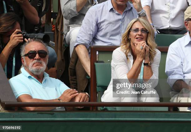 Ion Tiriac, Nadia Comaneci during the women's final on Day 14 of the 2018 French Open at Roland Garros stadium on June 9, 2018 in Paris, France.