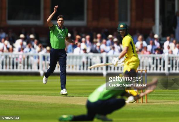 Steven Finn of Middlesex looks on after bowling for Travis Head of Australia during the Middlesex and Australia Tour Match at Lord's Cricket Ground...