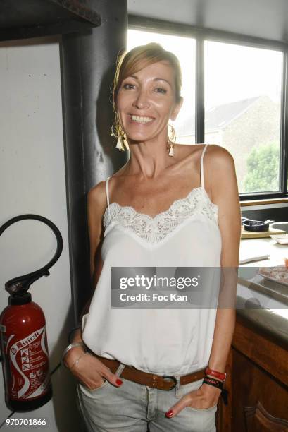 Actress Florence Demay attends the Championnat de France de Barbe 2018 hosted by Beardilizer at Le Loft de la Bellevilloise on June 9, 2018 in Paris,...