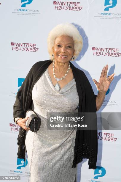 Actress Nichelle Nichols attends the Vintage Hollywood Wine & Food tasting benefiting The People Concern on June 9, 2018 in Los Angeles, California.