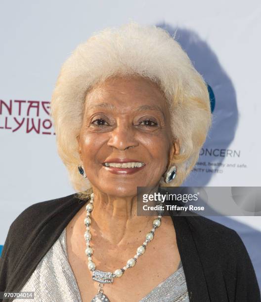 Actress Nichelle Nichols attends the Vintage Hollywood Wine & Food tasting benefiting The People Concern on June 9, 2018 in Los Angeles, California.