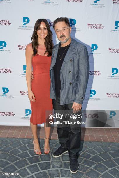 Christina McLarty and David Arquette attend Vintage Hollywood Wine & Food tasting benefiting The People Concern on June 9, 2018 in Los Angeles,...