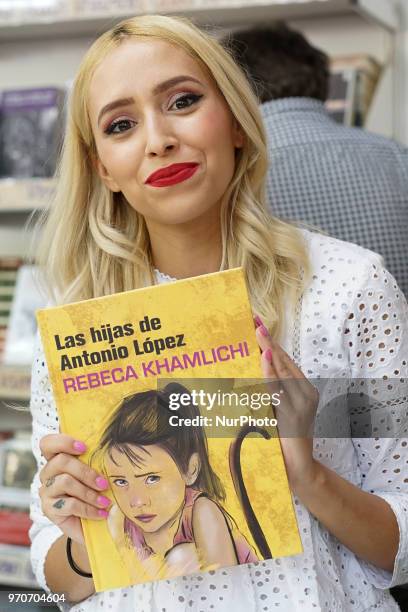 Rebeca Khamlichi during on the occasion of the 77 edition of Madrid's Book Fair at Retiro Park in Madrid, Spain, 10 June 2018