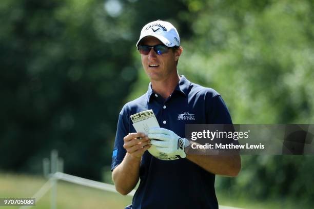 Nicolas Colsaerts of Belgium looks on during day four of The 2018 Shot Clock Masters at Diamond Country Club on June 10, 2018 in Atzenbrugg, Austria.