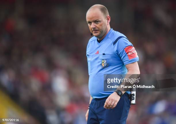 Dublin , Ireland - 8 June 2018; Referee Graham Kelly during the SSE Airtricity League Premier Division match between Bohemians and Derry City at...