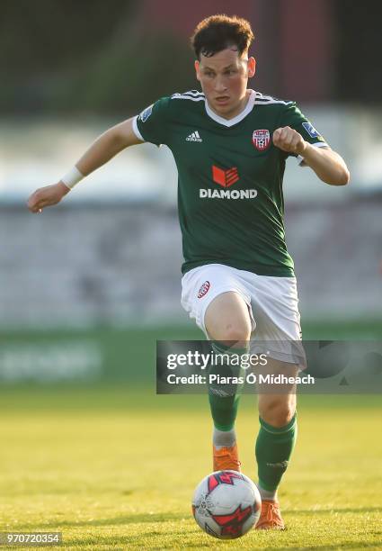 Dublin , Ireland - 8 June 2018; Conor McDermott of Derry City during the SSE Airtricity League Premier Division match between Bohemians and Derry...