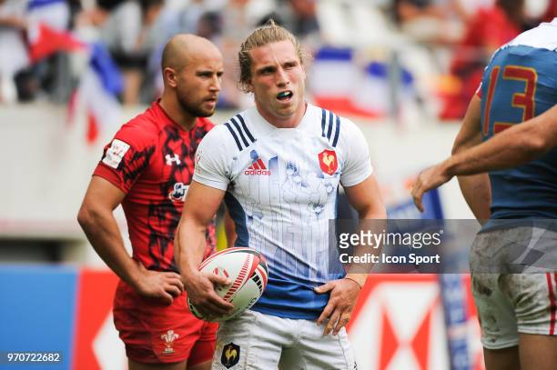 Stephen Parez of France during the match between France and Pays de Galles at the HSBC Paris Sevens, stage of the Rugby Sevens World Series at Stade...