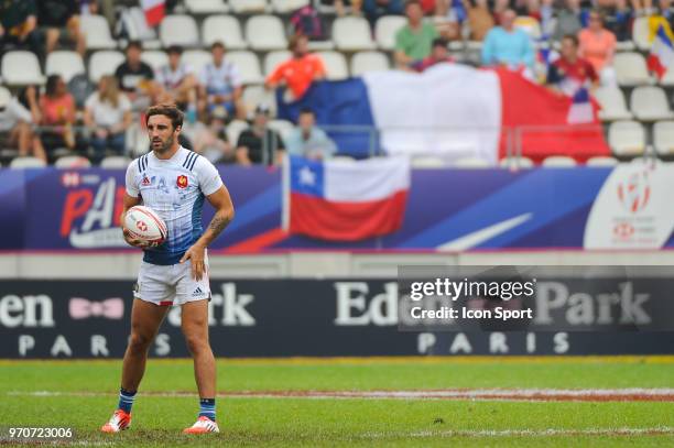 Jean Pascal Barraque of France during the match between France and Pays de Galles at the HSBC Paris Sevens, stage of the Rugby Sevens World Series at...