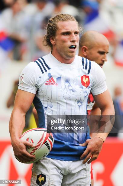 Stephen Parez of France during the match between France and Pays de Galles at the HSBC Paris Sevens, stage of the Rugby Sevens World Series at Stade...