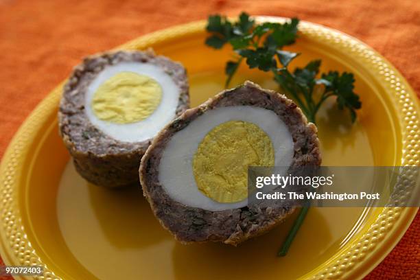 Washington Post Studio DATE: April 24, 2008 PHOTO: Julia Ewan/TWP Tailgate Food - Scotch Eggs.