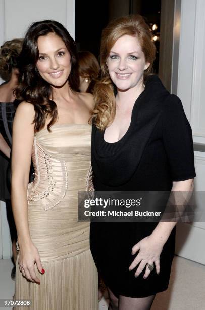 Actress Minka Kelly and Costume Designers Guild Awards Executive Producer JL Pomeroy during the 12th Annual Costume Designers Guild Awards with...