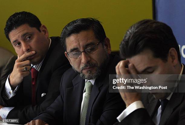 PWilliam DATE: August 14, 2007 CREDIT: Carol Guzy/ The Washington Post Manassas VA Press conference by prominent Hispanic business leaders. Left to...