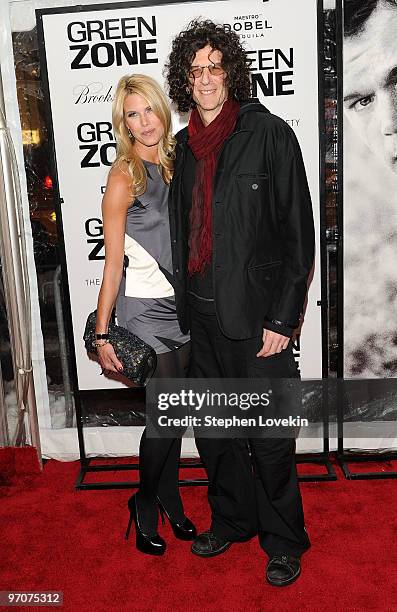 Actress/TV personality Beth Ostrosky and radio media personality Howard Stern attend the world premiere screening of "Green Zone" hosted by the...