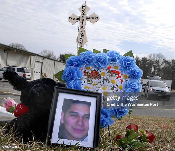 February 2008 CREDIT: Katherine Frey / TWP. Accokeek, MD. Eight people died as they watched a road race along Indian Head Highway in southern Prince...