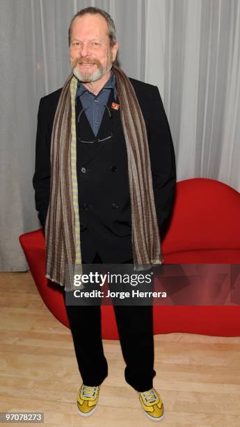 Terry Gilliam arrives for the Royal world premiere 'Alice In Wonderland' after party at The Sanderson Hotel on February 25, 2010 in London, England.