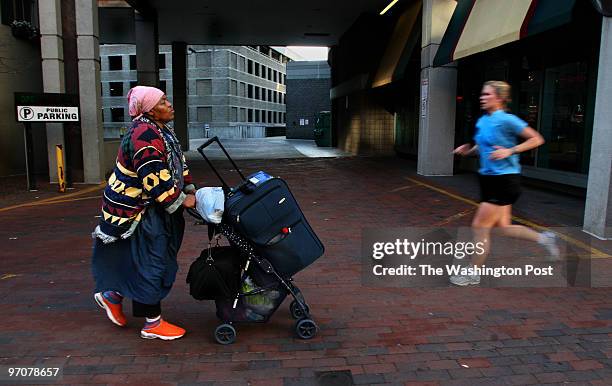 Tunnel Photos by Michael Williamson NEG#197015 1/07/08: FOLLOW-UP STORY ON VIRGINIA SKINNER, A HOMELESS WOMAN WHO HAD LIVED IN A METRO PEDESTRIAN...