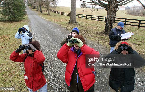 Tracy A. Woodward/The Washington Post Morven Park, Old Waterford Rd., Leesburg, VA 2007 Loudoun County Christmas Bird Count. Members of the Loudoun...