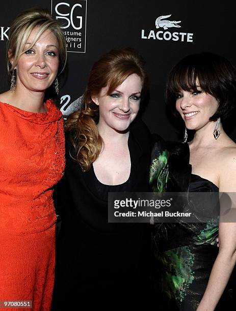 Nadja Swarovski, costume Designers Guild Awards Executive Producer JL Pomeroy and actress Parker Posey arrive at the 12th Annual Costume Designers...