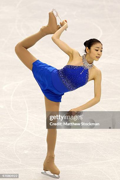 Kim Yu-Na of South Korea competes in the Ladies Free Skating on day 14 of the 2010 Vancouver Winter Olympics at Pacific Coliseum on February 25, 2010...