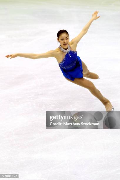 Kim Yu-Na of South Korea competes in the Ladies Free Skating on day 14 of the 2010 Vancouver Winter Olympics at Pacific Coliseum on February 25, 2010...