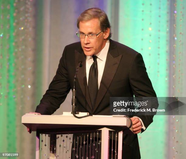 Of Lacoste U.S. Steve Birkhold speaks onstage at the 12th Annual Costume Designers Guild Awards with Presenting Sponsor Swarovski held at The Beverly...