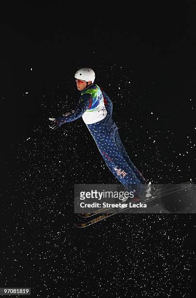 Ryan St. Onge of the United States competes during the freestyle skiing men's aerials final on day 14 of the Vancouver 2010 Winter Olympics at...