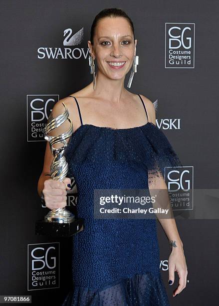 Costume Designer Catherine Marie Thomas winner of the award for Outstanding Made for Television Movie or Miniseries for "Grey Gardens" backstage...