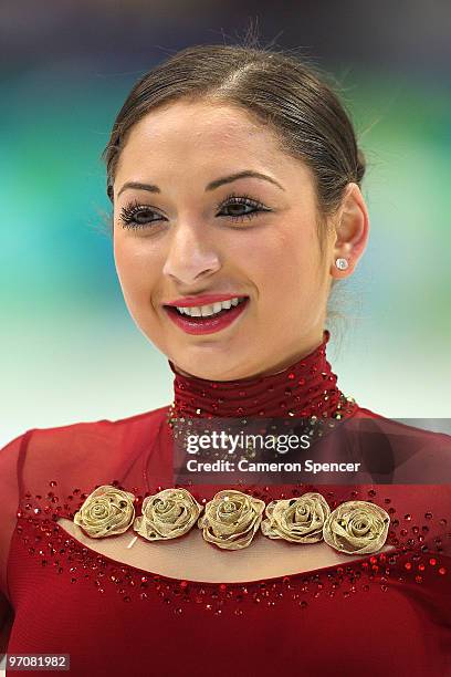 Elene Gedevanishvili of Georgia competes in the Ladies Free Skating on day 14 of the 2010 Vancouver Winter Olympics at Pacific Coliseum on February...