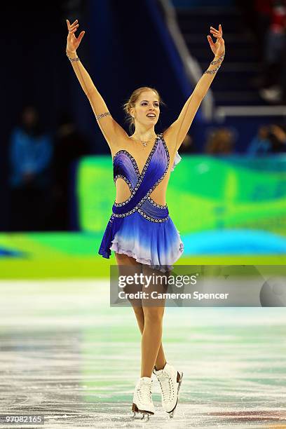 Carolina Kostner of Italy competes in the Ladies Free Skating on day 14 of the 2010 Vancouver Winter Olympics at Pacific Coliseum on February 25,...