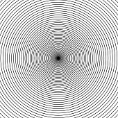 Grey concentric rings. Epicenter theme. Simple flat vector illustration
