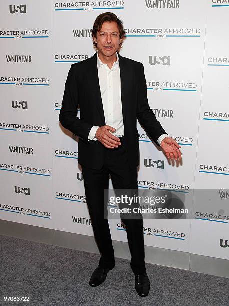 Actor Jeff Goldblum attends the 2nd Annual Character Approved Awards cocktail reception at The IAC Building on February 25, 2010 in New York City.